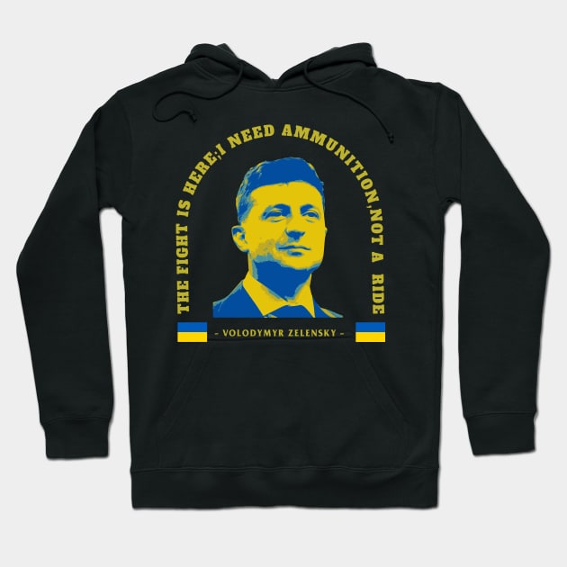 Zelensky  quotes says Hoodie by HANASUISI